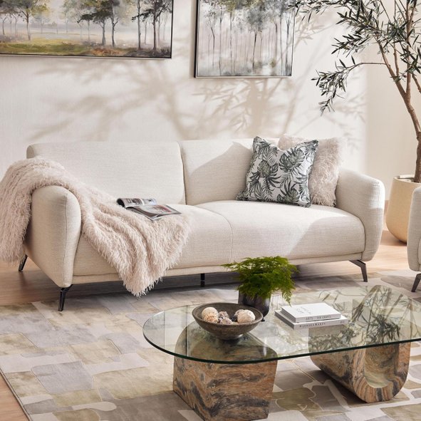 Cream 3 seater sofa best sale